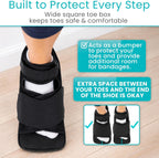 Vive Post Op Shoe - Lightweight Medical Walking Boot withAdjustable Straps - Post Injury Surgical Foot Cast - Durable Square Toe Orthopedic Support Brace for Broken Bone - Men, Women Fracture Recovery