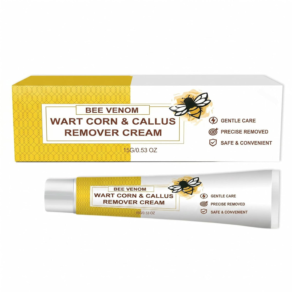 Bee Venom Skin Smoothing Cream – Gently Softens Rough Skin, Calluses & Corns, Moisturizing Body Lotion for Silky, Supple & Comfortable Skin – Gentle Daily Care for Feet, Hands & Body – 15g (0.53 oz)