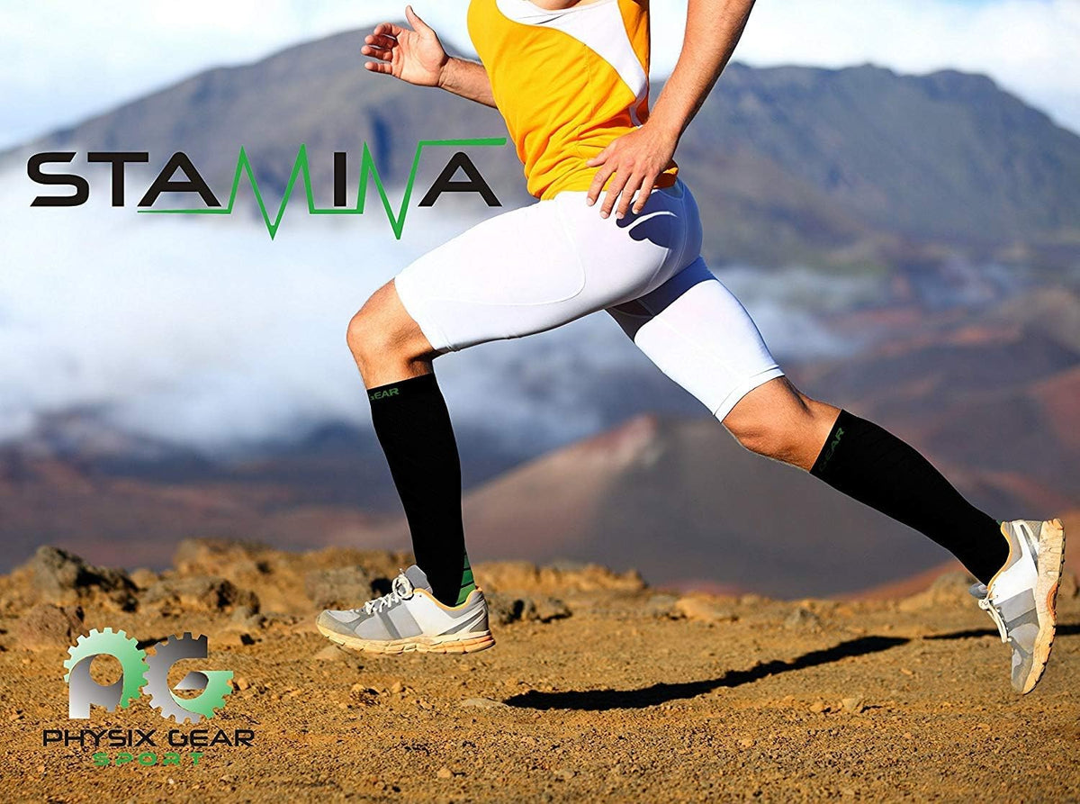 Physix Gear Compression Socks 20-30 mmHg - Men & Women - Running, Nurses, Shin Splints, Flight, Travel
