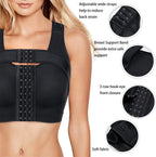 KUMAYES Postoperative Sports Bra, Front Closure Sports Bra for Post Operative with Back Support Running Seamless Yoga Fitness