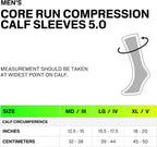 CEP Core Run Calf Sleeves 5.0 for Men – Compression Support, Breathable, Quick-Dry, Shin Splint Relief
