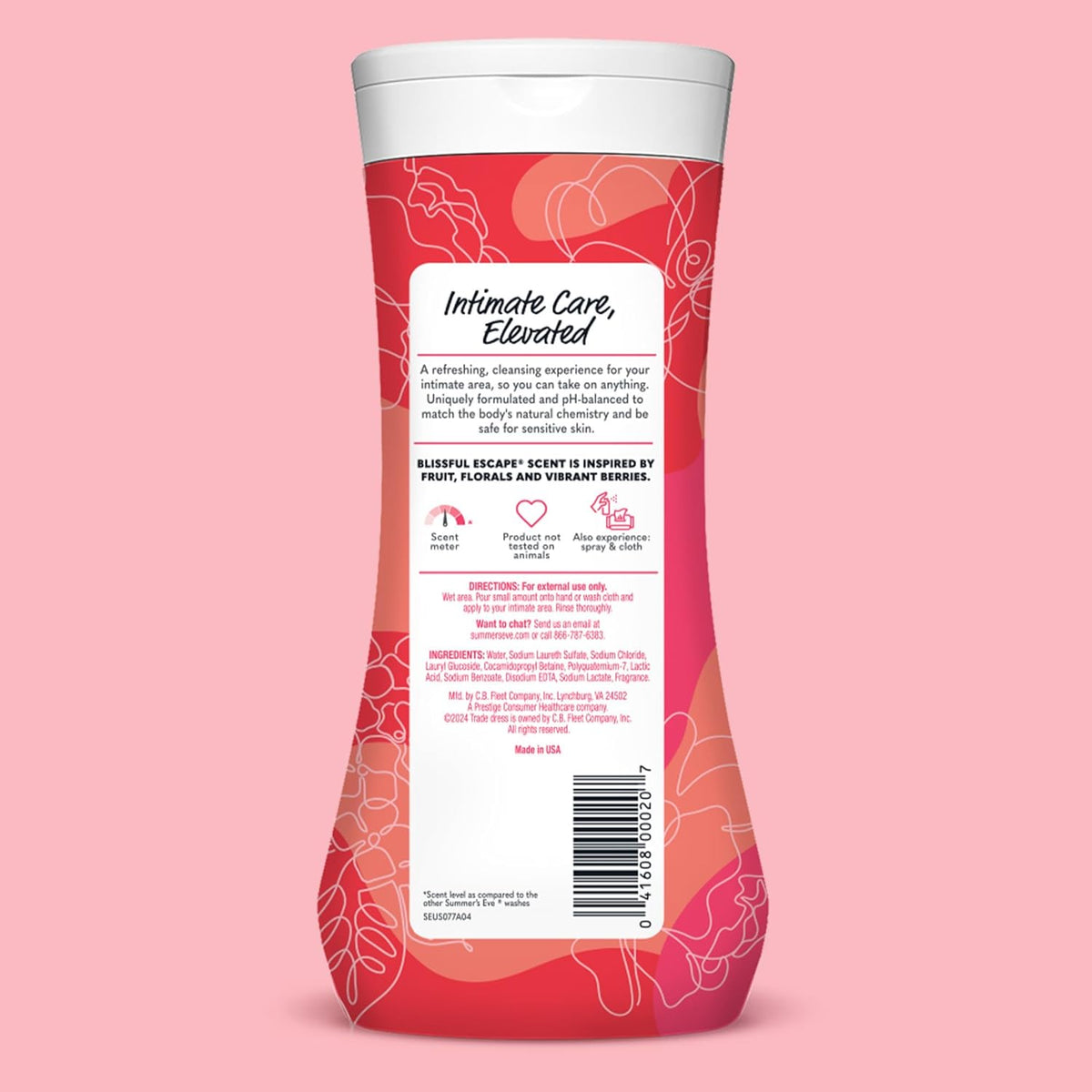 Summer's Eve Blissful Escape Daily Refreshing All Over Feminine Body Wash, Removes Odor, Feminine Wash pH Balanced, 15 Fl Oz (Pack of 3)