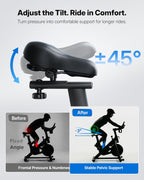 MERACH Exercise Bike, Magnetic Friction Stationary Bike with Brake Pad | Low Noise Indoor Cycling Bike with Exclusive App, 300lbs Weight Capacity, Tablet Mount and Fitness Courses for Weight Loss