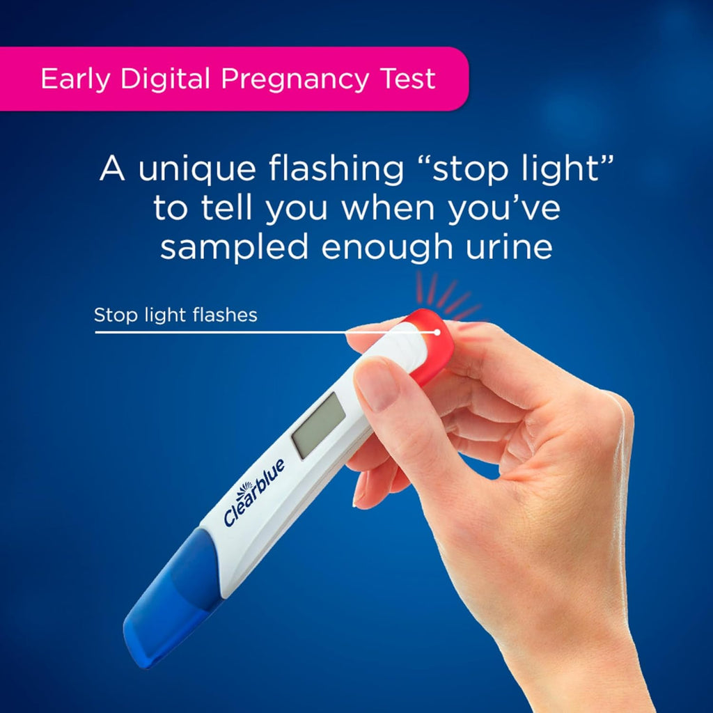 Clearblue Early Pregnancy Test Kit, at-Home Pregnancy Test Kit for Women, hCG Hormone Pregnancy Tests with Easy-to-Read Results, 7 Tests