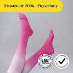 Nylon Knee High Socks - 15-20mmHg Graduated Compression Socks - Soft & Breathable Support Unisex Socks