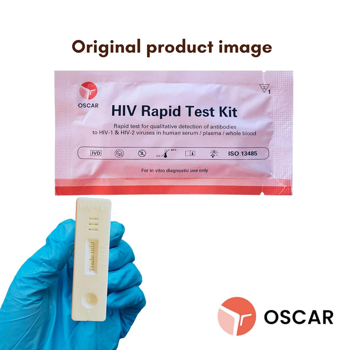 Oscar HIV1 & HIV2 Rapid Home Self-Test Kit (Pack of 4)