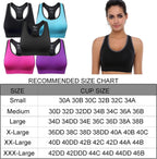 Women's Seamless Racerback Sports Bra High Impact Support Yoga Gym Workout Fitness
