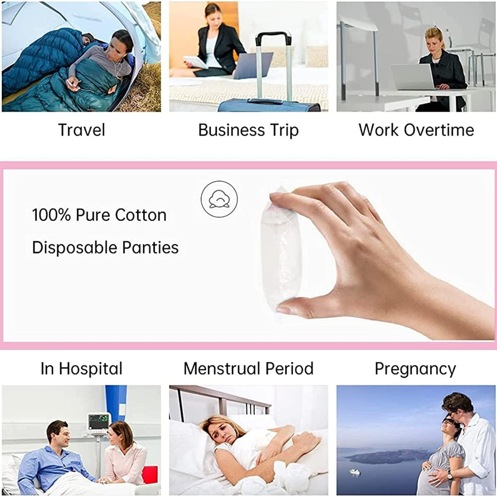 Disposable Panties for Women Travel Maternity Spa Saloon Innerwear use and Throw Panty Disposable Panty (Pack of 10) White