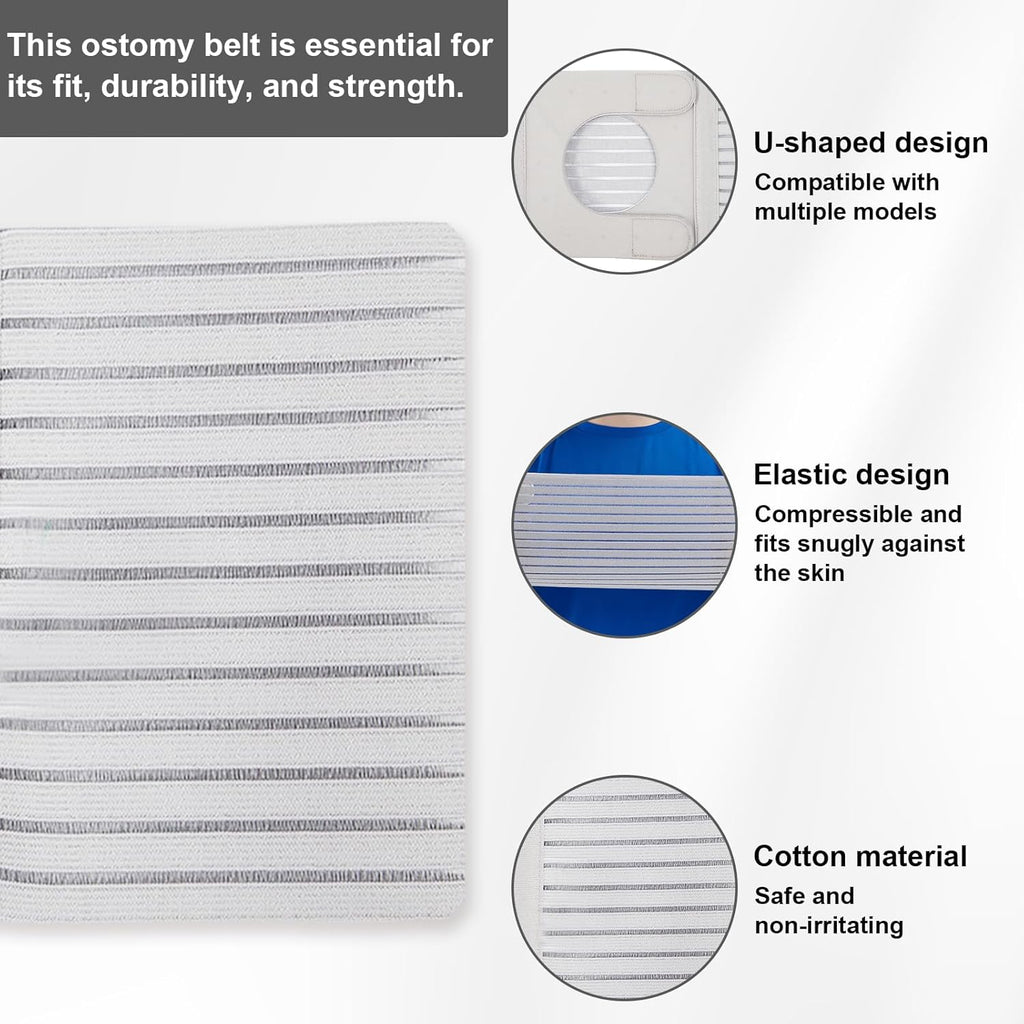 Colostomy Belt for Men and Women, Adjustable Stoma Support Belt, Abdominal Hernia Surgery Band, Ostomy Supplies, Belt Colostomy Accessories, M