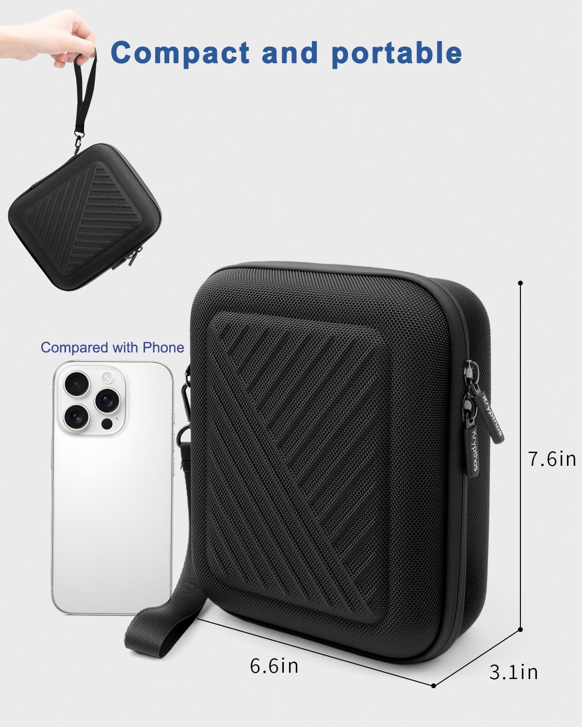 Diabetes Travel Case for Diabetic Supplies with Adjustable Dividers(Black) | Portable Diabetes Organizer for Glucose Meter, Blood Sugar Test Strips Kit, Insulin Pens, Vials, Syringes Lancing Device More