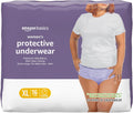 Amazon Basics Postpartum Incontinence Underwear for Women, Maximum Absorbency, Fresh Protection, Leak Protection, Odor Guard, Soft Comfortable Fit, Disposable, X-Large, Lavender, 16 Count