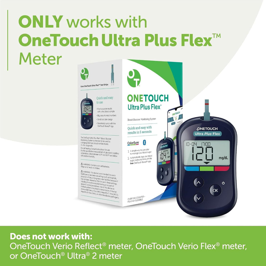 OneTouch Ultra Plus Test Strips for Blood Glucose Meter, 30 Count, 3 Pack | Diabetic Test Strips with 5-Second Results & Small Blood Samples for the OneTouch Ultra Plus Flex Meter