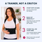 Fit Geno Posture Corrector for Women & Men, Back Shoulder Support Brace
