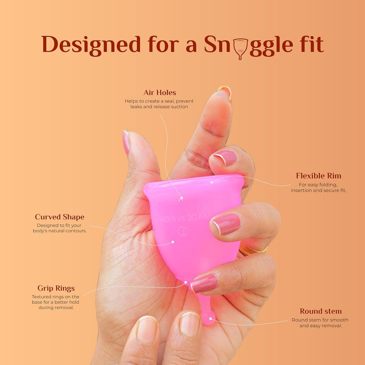 Reusable Menstrual Cup -Small Size, Cupwash 25ml With Senziwash Intimate Vaginal Wash for women 25ml
