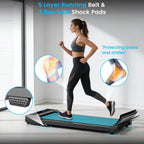 Walking Pad Treadmill for Home - Under Desk Walking and Running with Remote Control Portable Electric Machine Adjustable Slim Compact with 0.6-4.0MPH Modes Max up 265 Lbs for Home Office