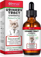 NP- Cat UTI Support Drops – Natural Cranberry Supplement for Bladder & Kidney Health – Urinary Tract Infection Relief for All Breeds – Liquid Herbal Formula for Cats 60mL