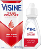 Visine Red Eye Comfort Redness Relief Eye Drops, 0.5 fl. oz | Works Fast, Immediate & Essential Relief, Refreshing Feel, For Minor Irritations & Computer Use