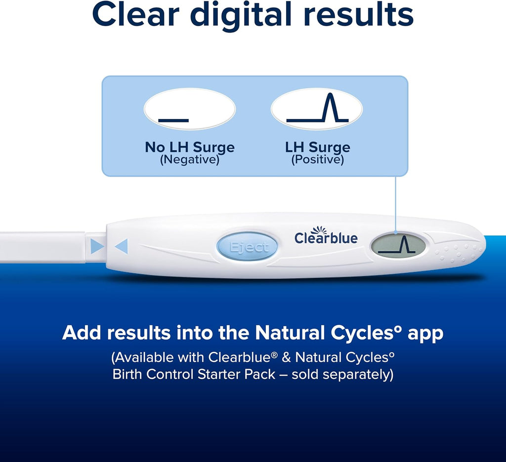 Clearblue & Natural Cycles Birth Control Ovulation Test Refill Pack, 15 Digital Ovulation Tests