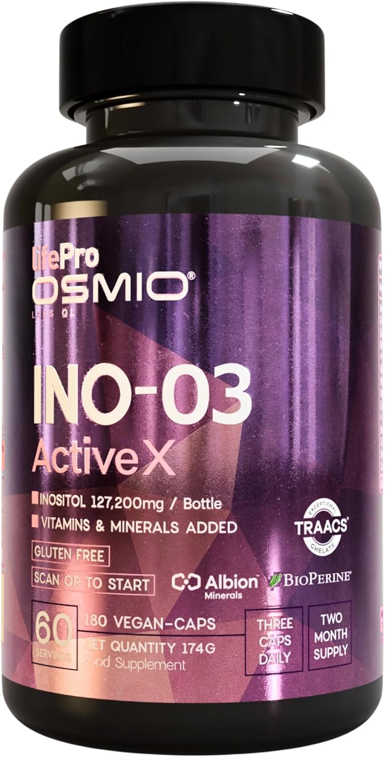 Life Pro Inositol Myo & D-Chiro Inositol 4240mg – Supports Female Hormonal and Metabolic Balance, Cellular Energy and Vitality, 180 Capsules, Supplement with CoQ10, BioPerine, Vitamins B and D3