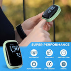 Finger Pulse Oximeter, Fingertip Blood Oxygen Saturation with Pulse Monitor Rechargeable, Accurate Spo2 Reading for Home, Outdoor Sports，Green