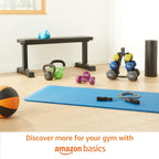 Amazon Basics Cast Iron Kettlebell for Strength Training, Textured Wide Handle, Black