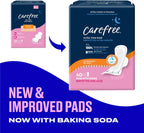 Carefree Ultra Thin Pads for Women, Overnight with Wings | Feminine Care & Postpartum Protection | 40ct (Pack of 1)