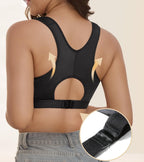Lemorosy Post-op Bra with Front Closure for Women Plus Size Without Underwire Adjustable Sports Back Comfort Support
