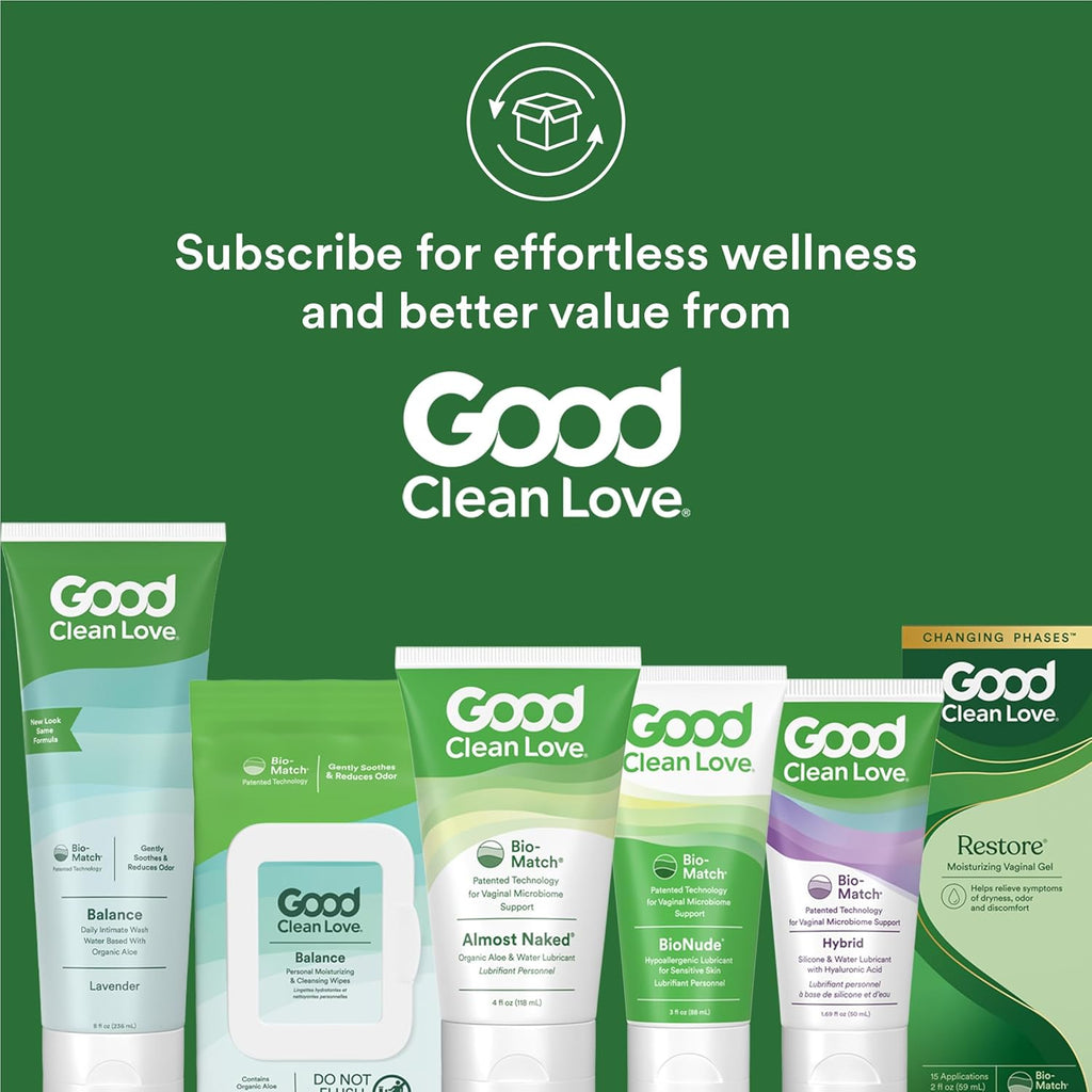 Good Clean Love BioNude Ultra Sensitive Personal Lubricant, Hypoallergenic Unscented & Unflavored Water-Based Lube, Safe for Adult Toys & Condoms, Intimate Wellness Gel for Men & Women, 3 Oz
