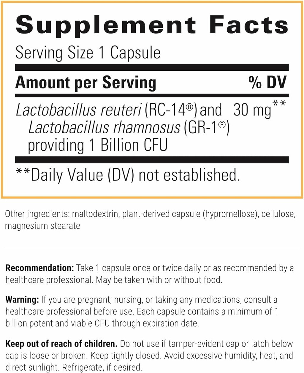 Probiotic Supplements 30 capsules