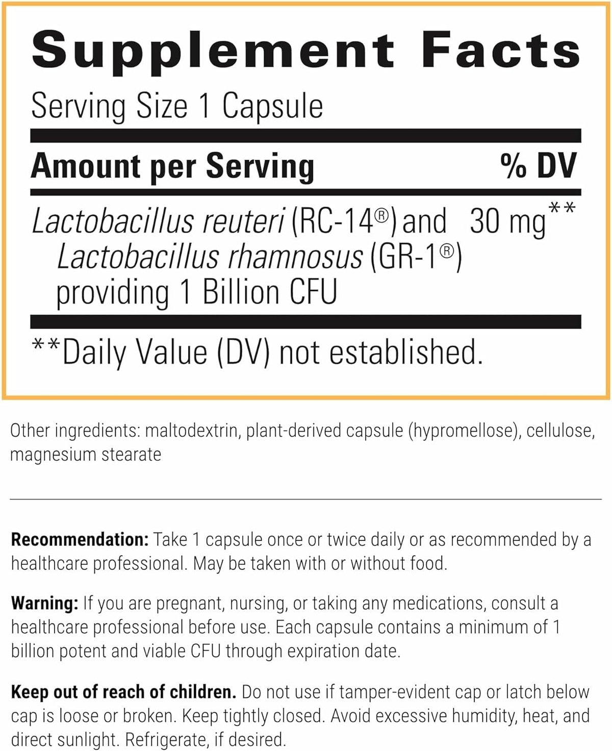 Probiotic Supplements 30 capsules