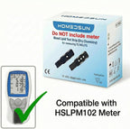 10 Cholesterol Strips for HSLPM102 Meter, Analyzer Not Included | Capillary blood 4-in-1 lipid panel refills with individual lancets and droppers for home wellness tracking