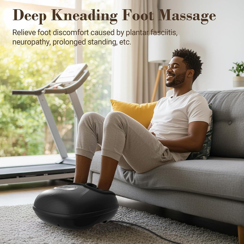 CuPiLo Foot Massager Upgraded FSA Eligible HSA, Birthday Gifts for Women | 5 Levels Compression & Vibration Massage for Plantar Fasciitis Relief, Heat & 3 Kneading, NTC Temperature Control