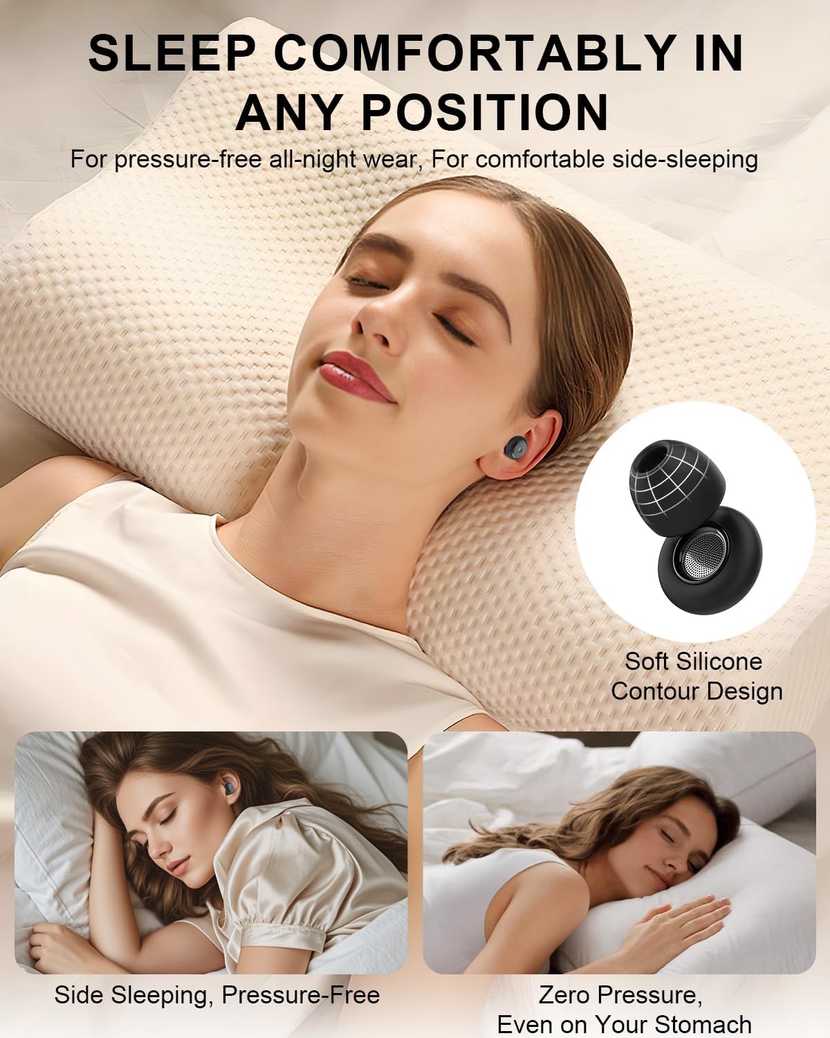 Noise Cancelling Ear Plugs for Sleeping, Adjustable Concert Earplugs for Hearing Protection with 8 PCS Soft Silicone Reusable 35 db Earplugs for Work Snoring Blocking with Portable Travel Case