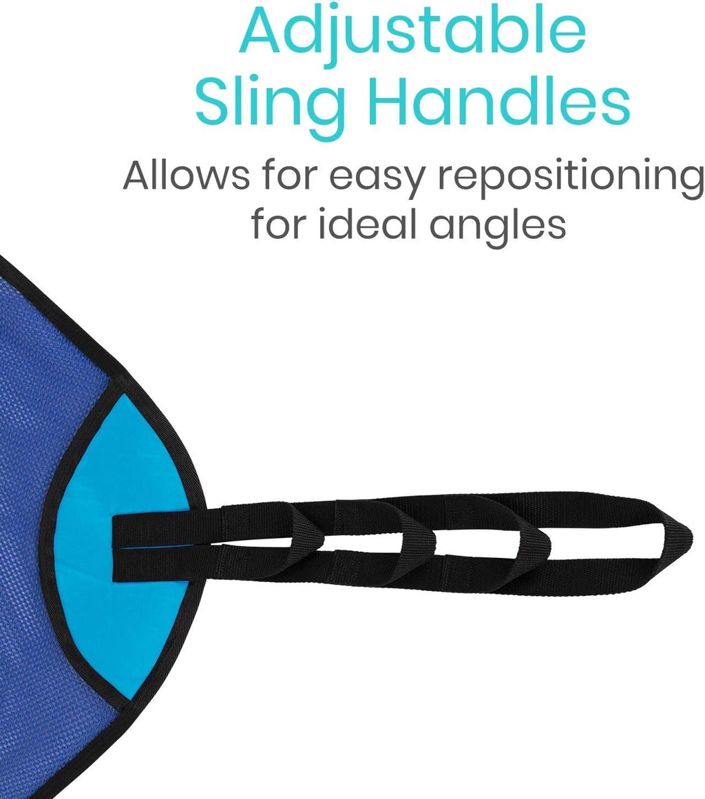 Vive Patient Lift Sling with Opening (400lb Capacity) - Lifting Aid Straps | For Transfer - Commode Chair for Hydrolic Medical Full Body Device for Elderly, Bariatric, Nursing, Caregiver - Mesh Support