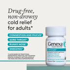 Genexa Cold Crush, Drug Free & Made Clean, 60 Chewable Tablets for Adults | Dye Free, 0% Artificial Additives, Non-GMO, Gluten Free, Homeopathic Cough, Cold, Sore Throat Relief, Acai Berry Flavor