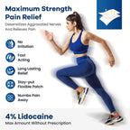 Sumifun 4% Lidocaine Pain Relief Patches, Maximum OTC Strength, 29 Count