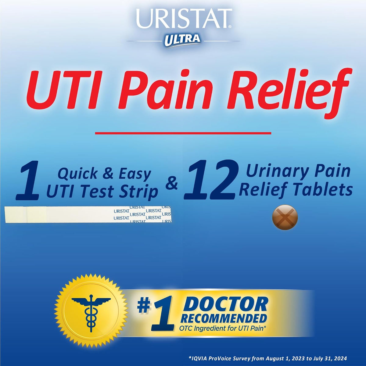 Uristat Ultra Strength Urinary Tract Infection Treatments & Test Relief Kit