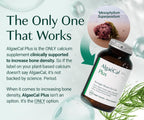 ALGAECAL Plus Calcium Supplement for Bone Density, with D3 K2, 120 Caps