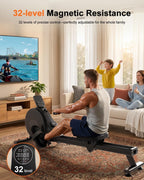 Superun Upgraded Rowing Machines for Home, Magnetic Rowing Machine with 32 Levels, Rower Machine of Quiet Resistance & 300LBS Weight Capacity, Row Machine with LED Monitor, App Supported