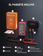 AstroAI Intelligent Digital Multimeter 4000 Counts, Digital Polymeter, Automatic Range Electric Tester with Speed and Accuracy Measurement for AC/DC Voltage, Resistance and Continuity