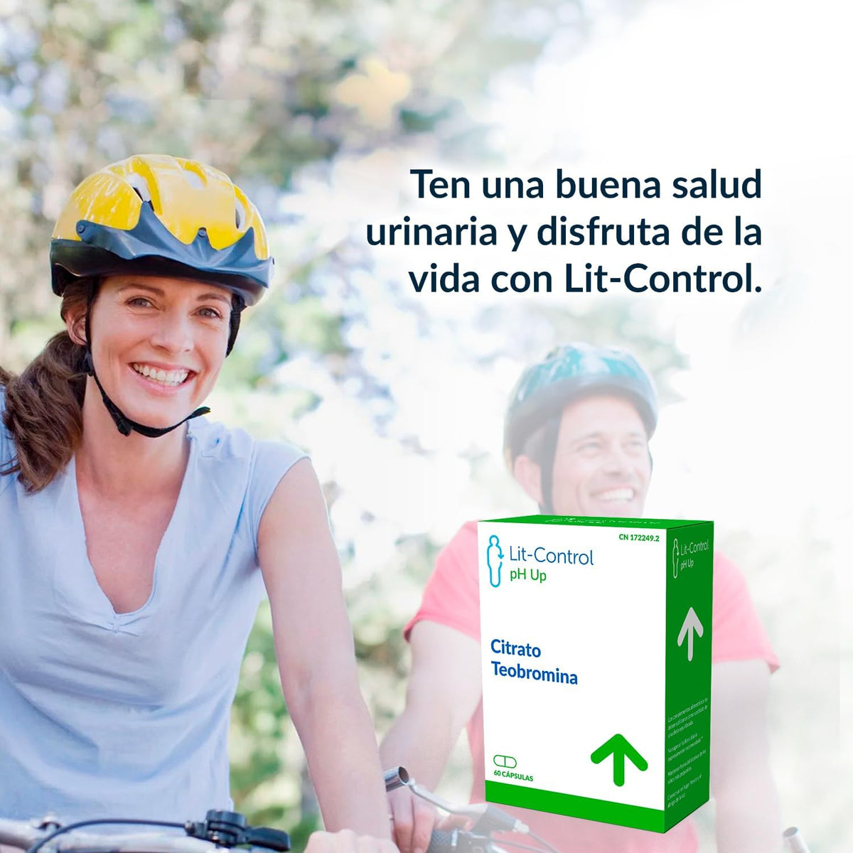 Lit-Control pH Up - Food Supplement - Prevents Urinary Salt Crystallization - Kidney Stones or Kidney Stones - Increases Urinary pH - Patented - 60 Capsules