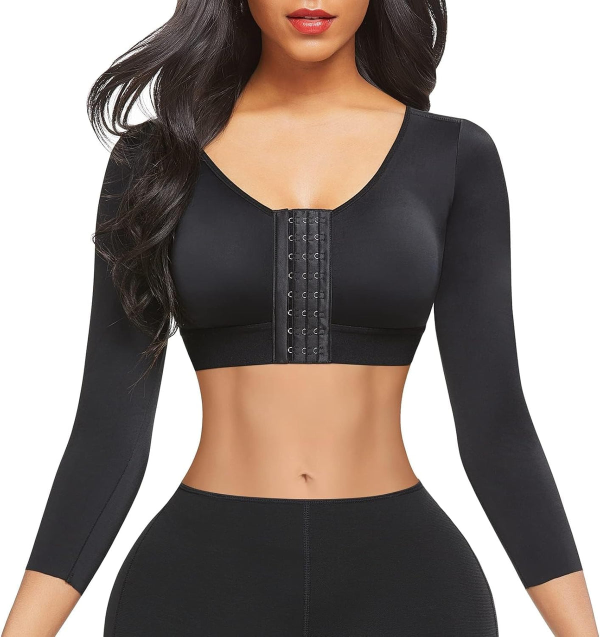 Women's Arm Shaper Tops Arm Lift Slimmer Compression Sleeves Support Garment Post Surgical Corrector, Slimming Arm Front Closure Shapewear Bra (SIZE XL)