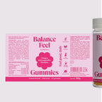 Balance Feel - Your Hormonal Balance - Your Feminine Wellness - Complete Formula with Ashwagandha, Evening Primrose, Rhodiola and More - 60 Lemon Flavored Gummies - by Plameca