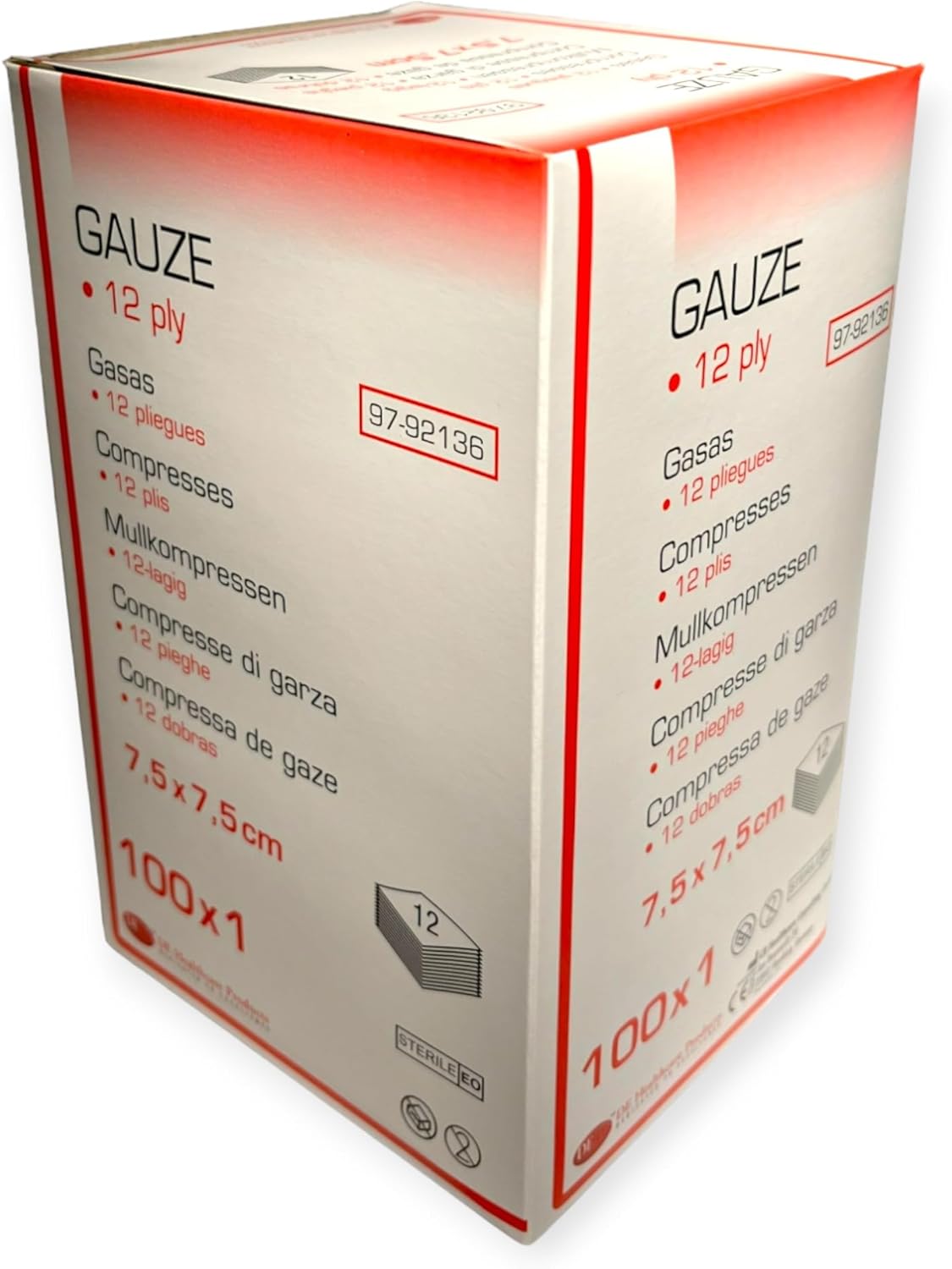 Mullkompressen Medical Gauze Sterile 100 pieces 7.5 cm