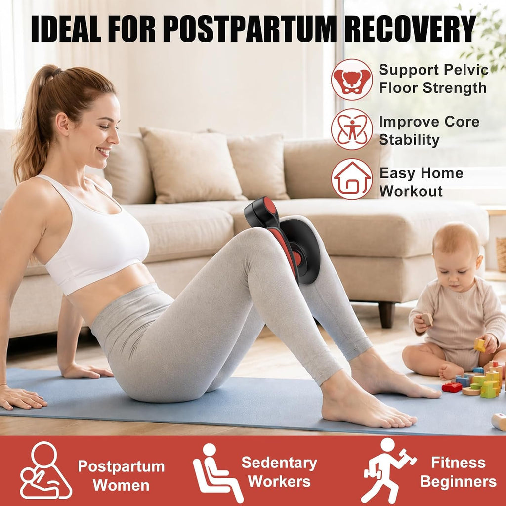 Pelvic Floor Exercise Devices 35lb Resistance Kegel Thigh Trainer with Band | Pelvic Floor Muscle Training, Inner Thigh Exerciser, Postpartum Recovery Support for Women, Suitable for Women and Men