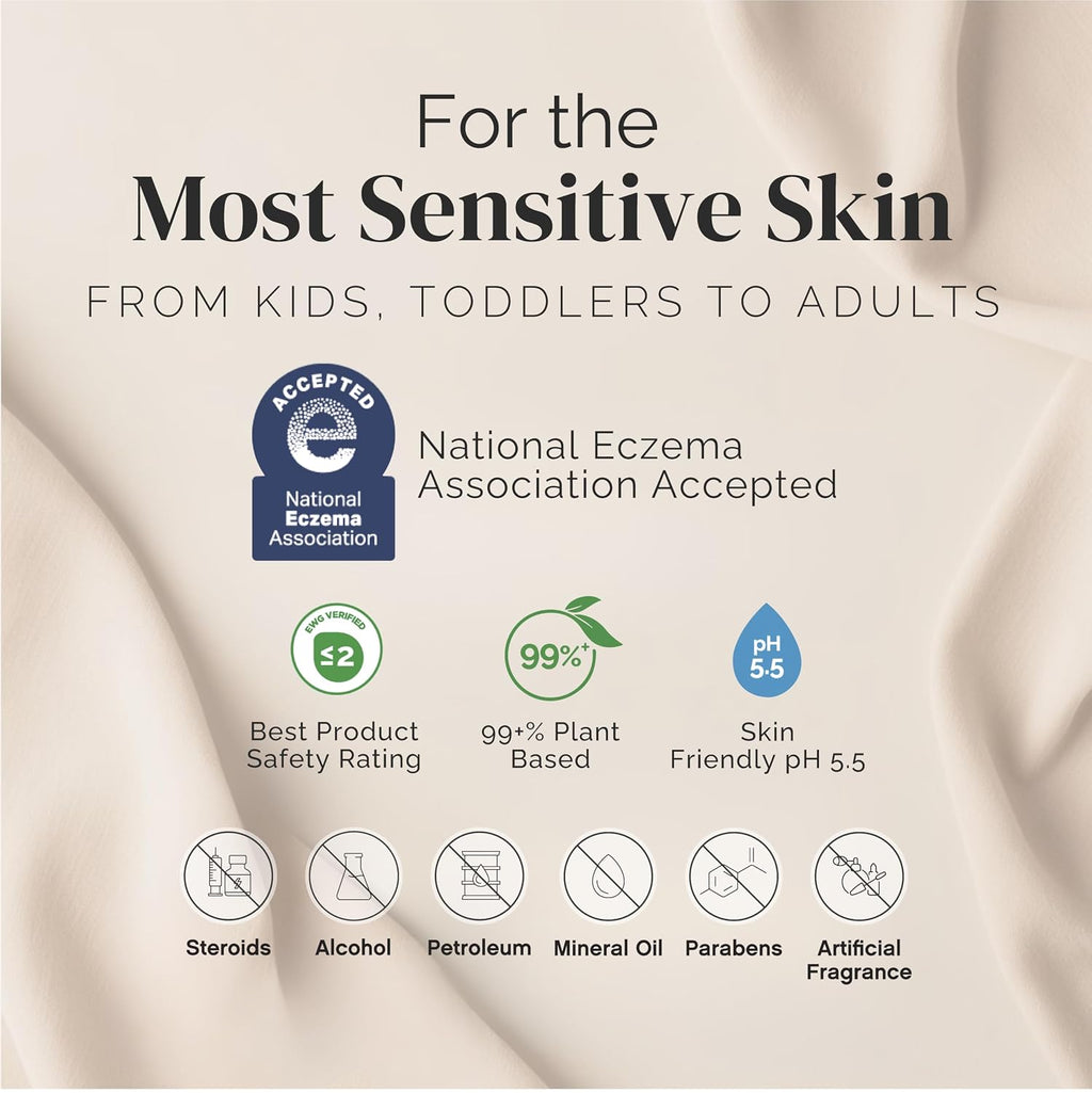 Puriya 5-in-1 Eczema Cream for Kids, Adults, Babies, Colloidal Oatmeal 4 oz | Relieves Itch, Deep Hydration, Supports Skin Barrier, 25 Skin Hydrators, For Atopic Dermatitis, Face, Body, Clinically Tested