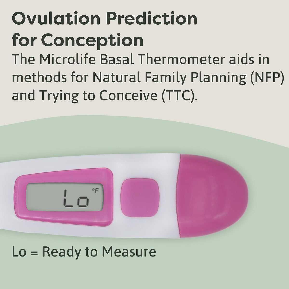 Microlife Digital Basal Thermometer 1/100th Accurate, Fertility Prediction and Ovulation Tracking, Oral or Vaginal BBT, (60-Second Reading),