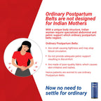 PUG Postpartum Belt, Universal size, Beige | Ergonomically designed for Indian Mothers | For C-Section and Natural Delivery | Eliminates post pregnancy pain, Muscle recovery to pre-pregnancy state