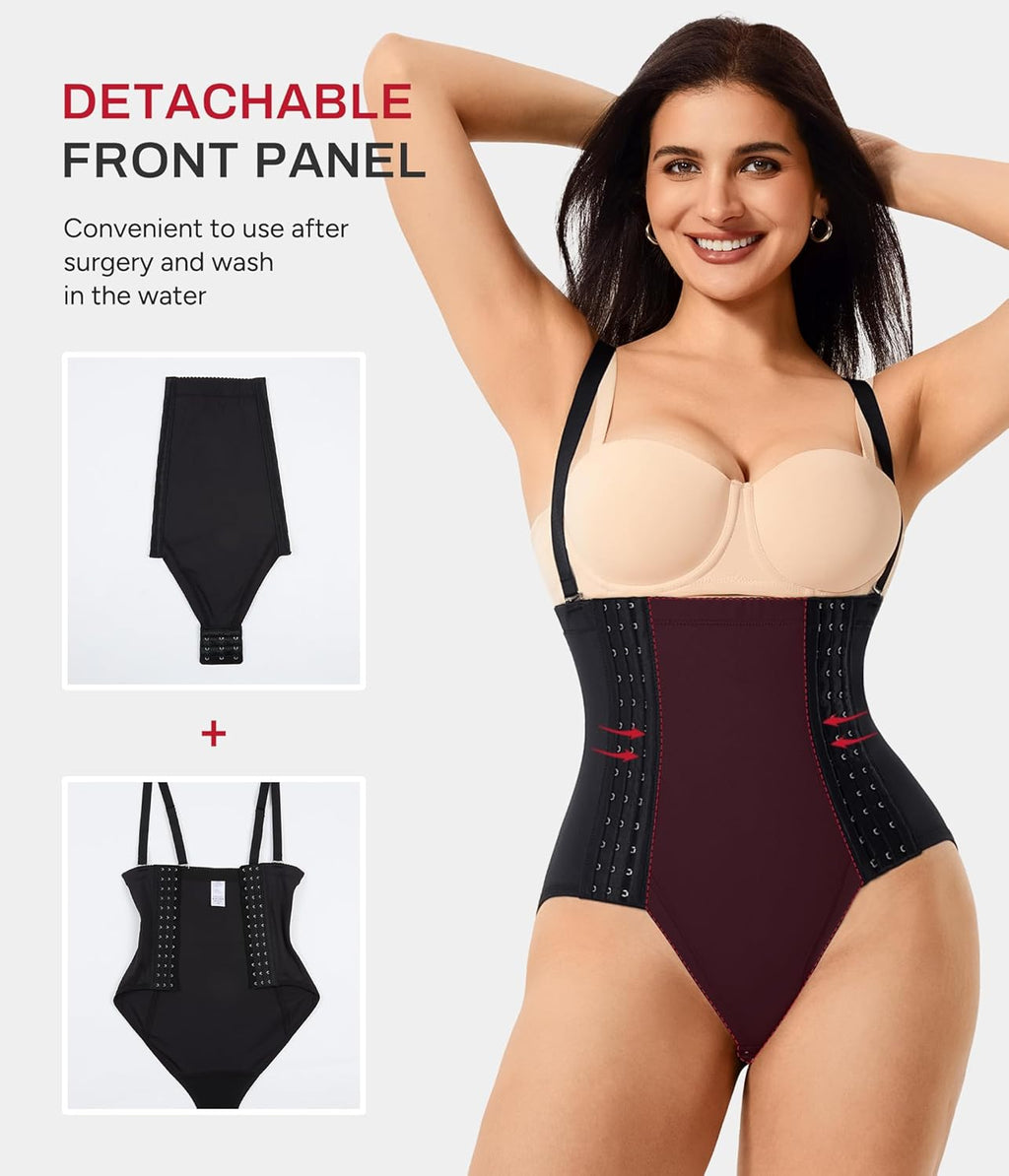 Nebility Tummy Control Shapewear for Women Post Surgery Compression Garment Postpartum Body Shaper with Removable Straps