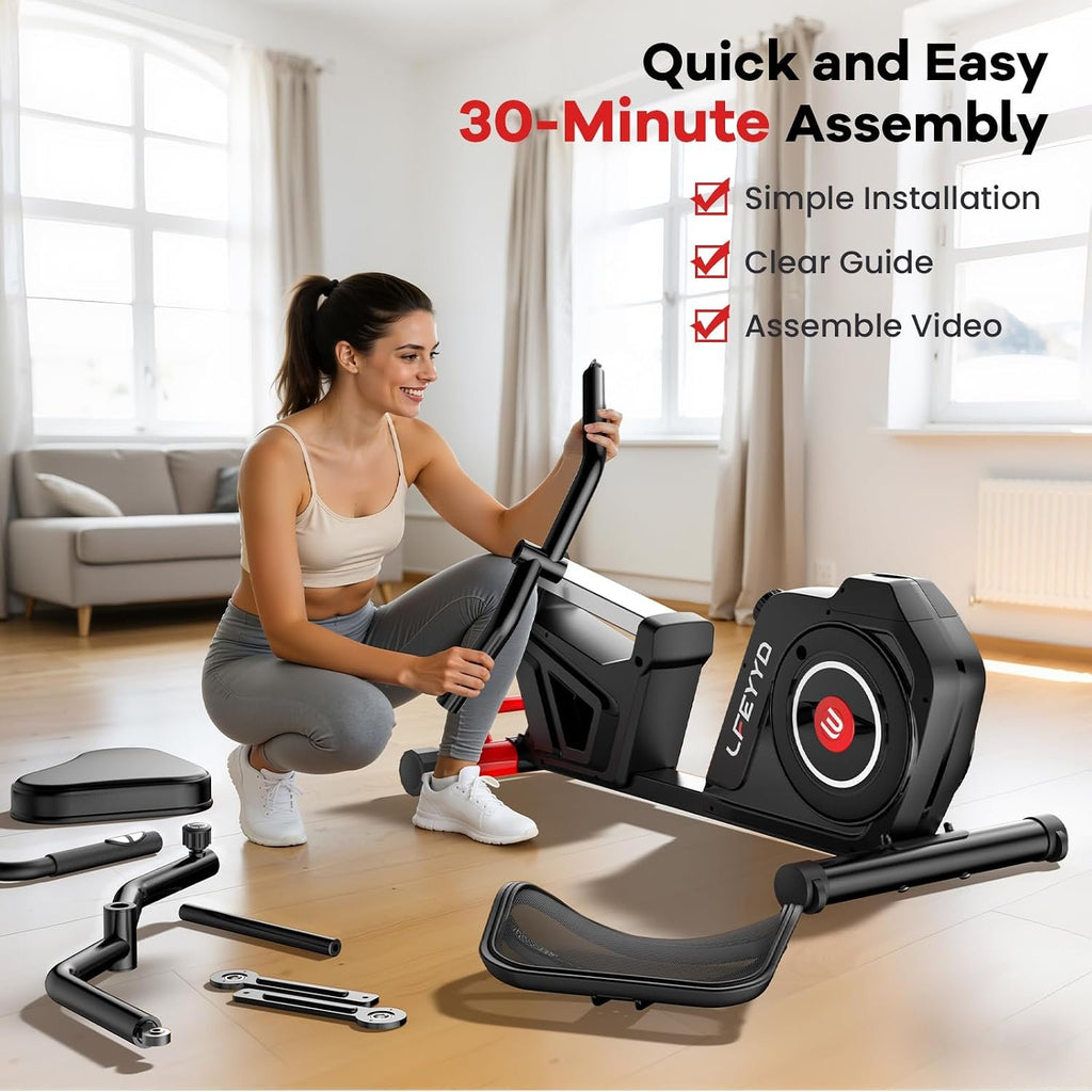 Recumbent Exercise Bike for Home, Stationary Bike with Arm Exerciser